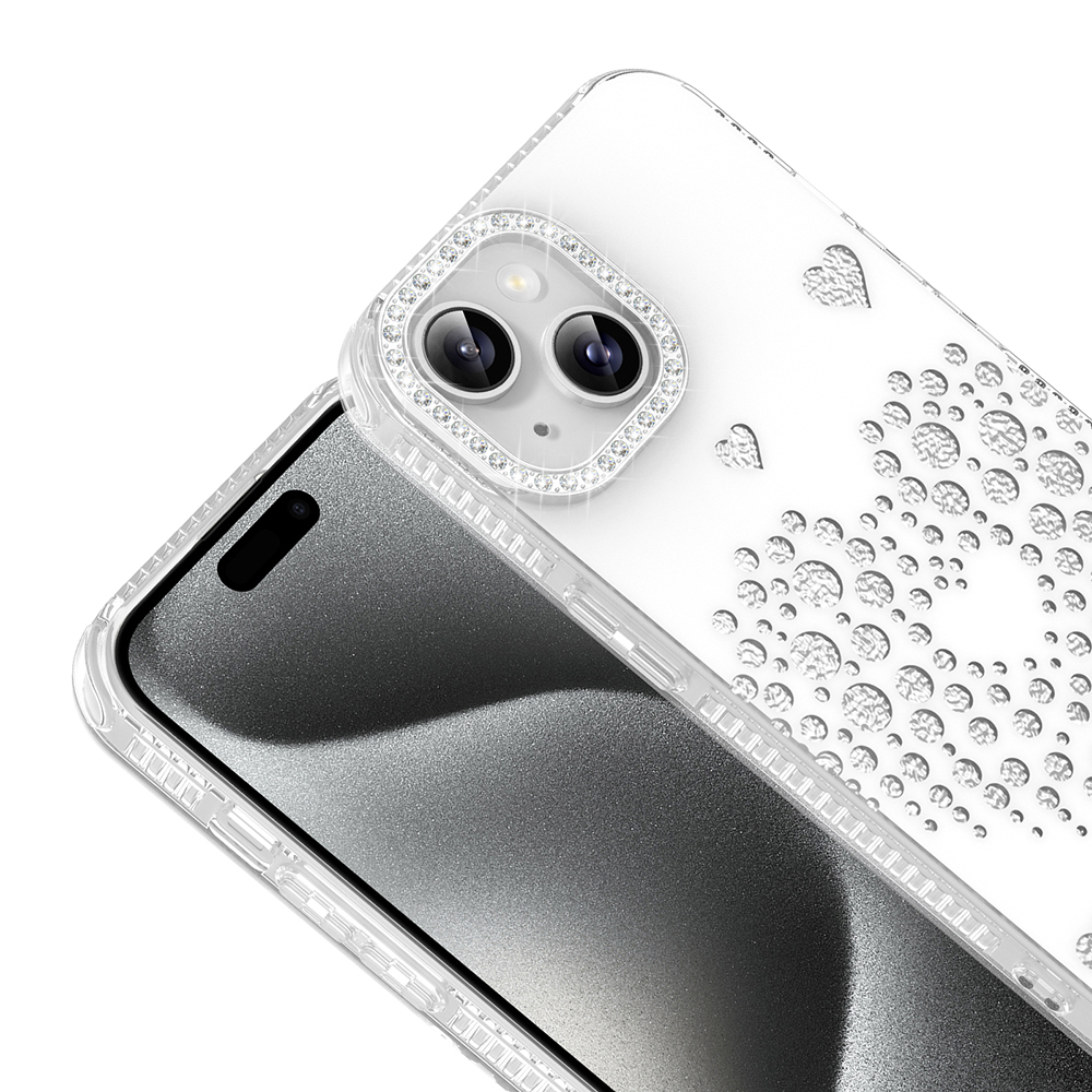 Apple iPhone 15 Uyumlu Kılıf Damla Taşlı Zore Rivas Sert PC Kapak - 1
