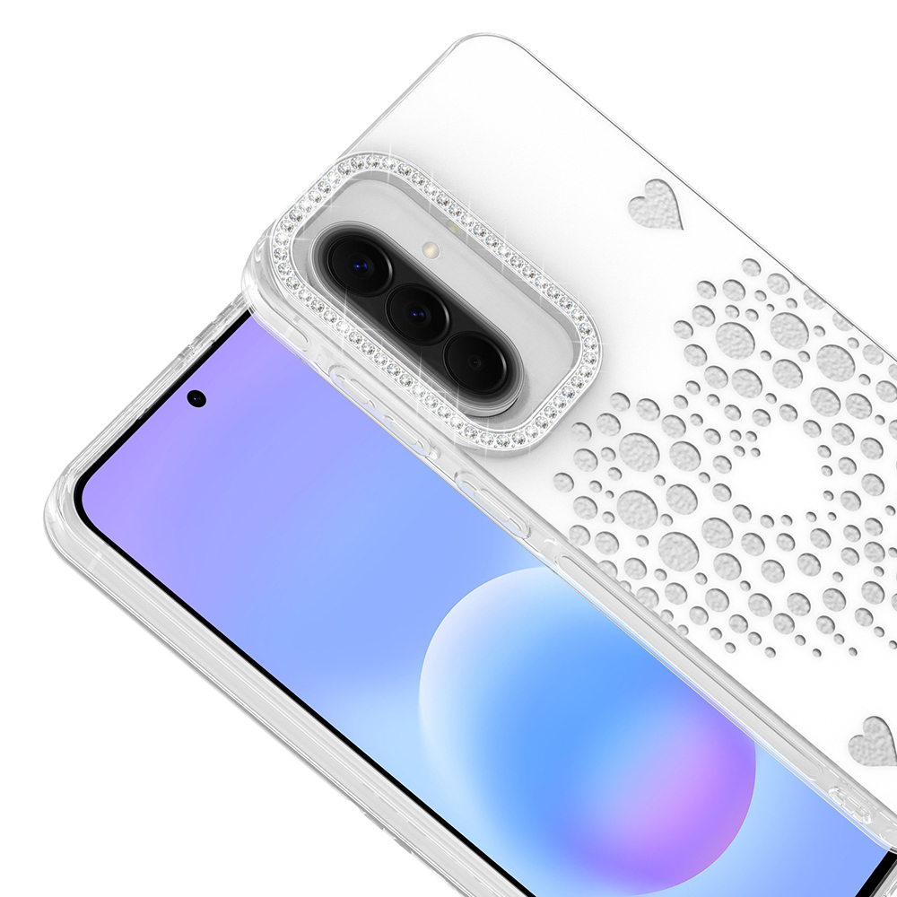 Samsung Galaxy S25 FE Uyumlu Kılıf Damla Taşlı Zore Rivas Sert PC Kapak - 1