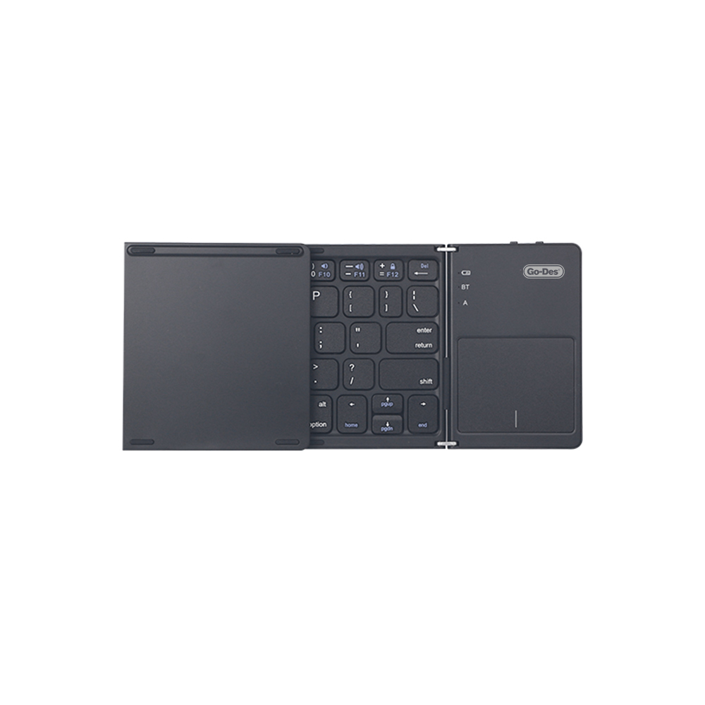 Go Des GD-KB328 Sessiz Tuş Tasarımlı Touch Pad Özellikli Katlanabilir Bluetooth Bağlantılı Kablosuz Klavye - 2