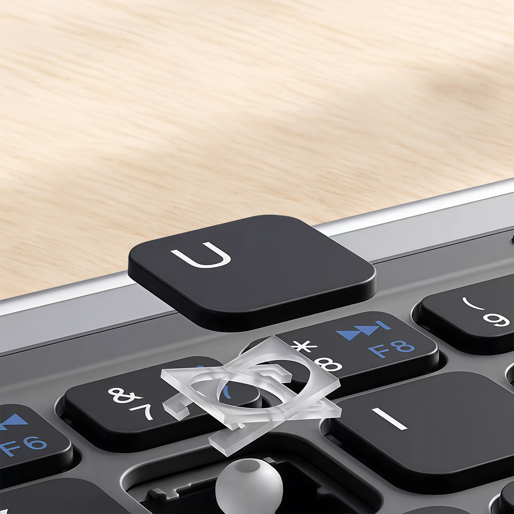 Go Des GD-KB328 Sessiz Tuş Tasarımlı Touch Pad Özellikli Katlanabilir Bluetooth Bağlantılı Kablosuz Klavye - 4
