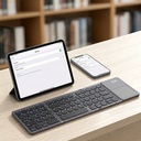 Go Des GD-KB328 Sessiz Tuş Tasarımlı Touch Pad Özellikli Katlanabilir Bluetooth Bağlantılı Kablosuz Klavye - 6