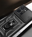 Vivo Y35 Uyumlu Kılıf Magnetik Standlı Kamera Korumalı Zore Sürgülü Vega Kapak - 5