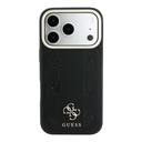 Apple iPhone 18 Pro Max Kılıf Guess Orjinal Lisanslı M-safe Şarj Özellikli Şeritli Peony 4G ve Yazı Logolu Kapak - 2