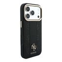 Apple iPhone 18 Pro Max Kılıf Guess Orjinal Lisanslı M-safe Şarj Özellikli Şeritli Peony 4G ve Yazı Logolu Kapak - 3