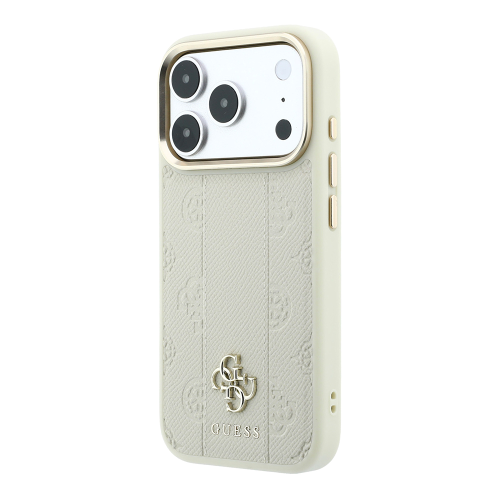 Apple iPhone 18 Pro Max Kılıf Guess Orjinal Lisanslı M-safe Şarj Özellikli Şeritli Peony 4G ve Yazı Logolu Kapak - 1