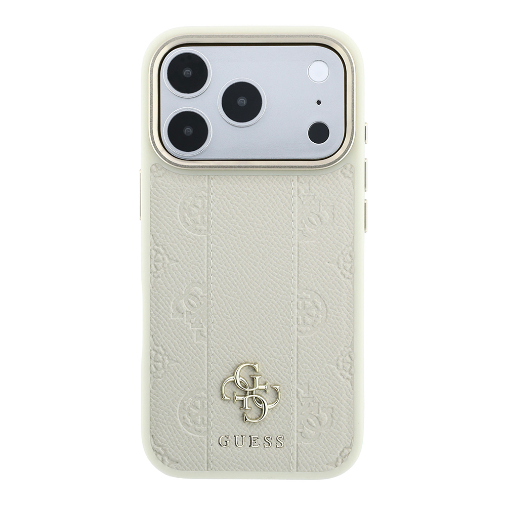 Apple iPhone 18 Pro Max Kılıf Guess Orjinal Lisanslı M-safe Şarj Özellikli Şeritli Peony 4G ve Yazı Logolu Kapak - 2