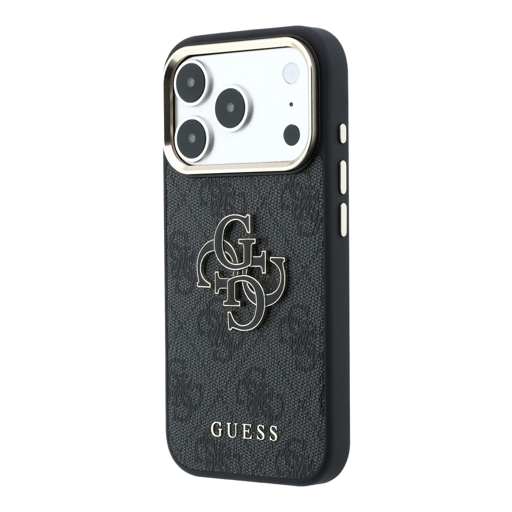 Apple iPhone 18 Pro Kılıf Guess Orjinal Lisanslı 4G Büyük Resin Logolu PU Kapak - 1