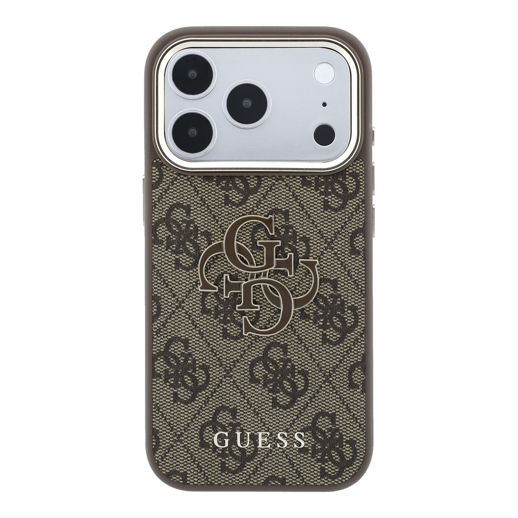 Apple iPhone 18 Pro Kılıf Guess Orjinal Lisanslı 4G Büyük Resin Logolu PU Kapak - 2