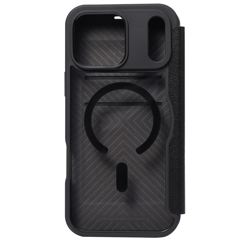 Apple iPhone 18 Pro Kılıf M-safe Şarj Özellikli Vegan Deri Tasarımlı Şeffaf Arka Yüzey Kartlıklı Raptic Urban Folio Serisi Kapak - 2