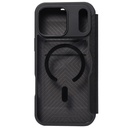 Apple iPhone 18 Pro Kılıf M-safe Şarj Özellikli Vegan Deri Tasarımlı Şeffaf Arka Yüzey Kartlıklı Raptic Urban Folio Serisi Kapak - 2