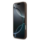 Apple iPhone 18 Pro Max Kılıf Guess Orjinal Lisanslı M-safe Şarj Özllikli PU Deri Taşlı Üçgen Logo 4G Desenli Strass Kapak - 4