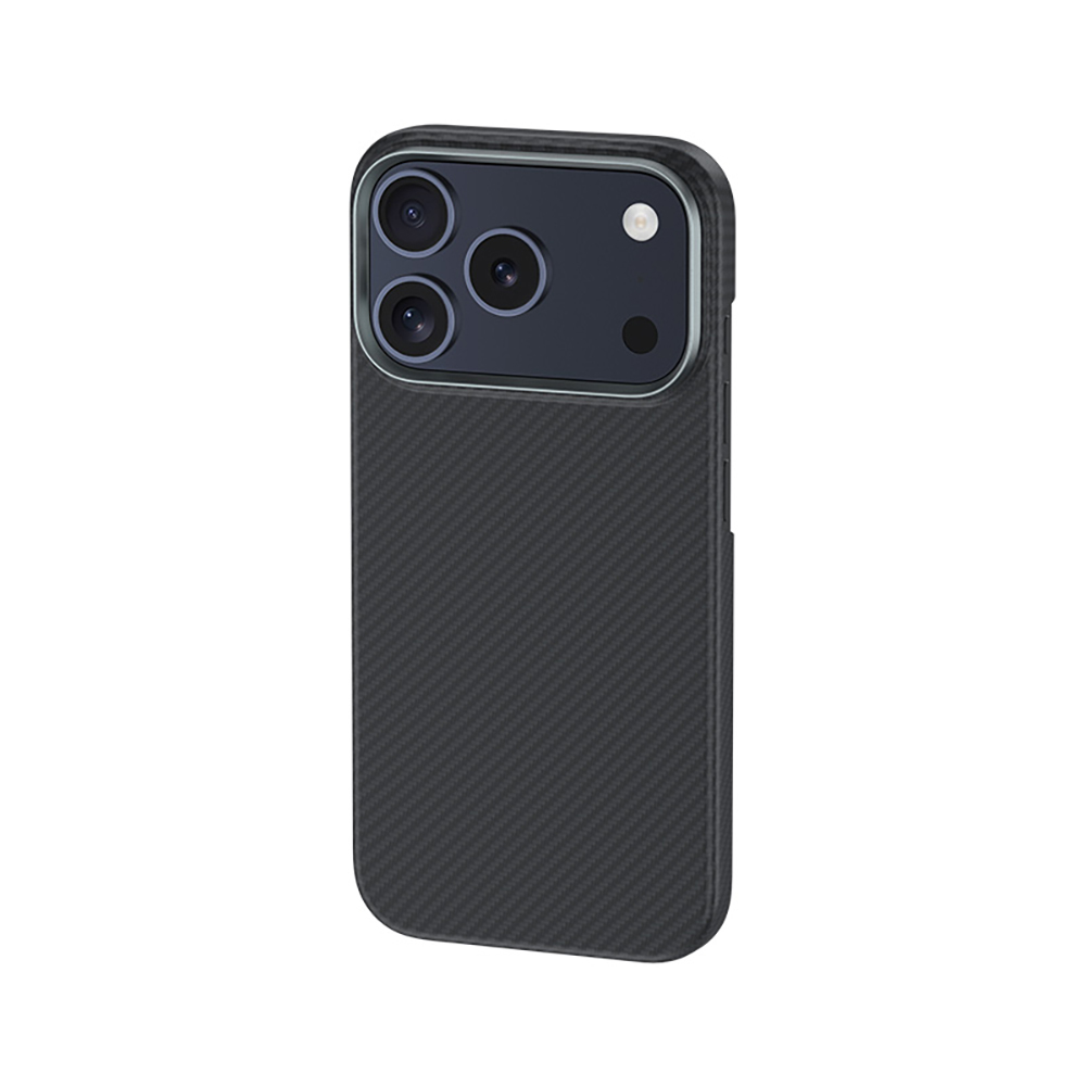 Apple iPhone 18 Pro Kılıf Karbon Fiber M-safe Şarj Özellikli Benks Armor Air Yükseltimiş Kamera Çerçevesi C1 600D Kevlar Kapak - 1