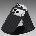 Apple iPhone 18 Pro Max Kılıf Karbon Fiber M-safe Şarj Özellikli Benks Armor Air Yükseltimiş Kamera Çerçevesi C1 600D Kevlar Kapak - 6