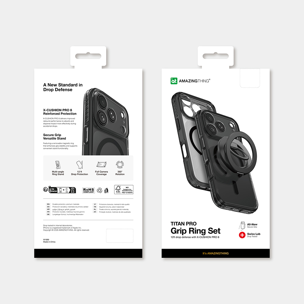 Apple iPhone 18 Pro Kılıf M-safe Şarj Özellikli Yüzük Standlı Amazingthing Titan Pro Grip Ring Serisi Kapak - 6