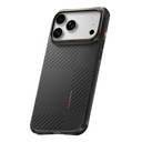 Apple iPhone 18 Pro Max Kılıf M-safe Şarj Özellikli Metal Kamera Çerçeveli Raptic Aramid Dual Karbon Fiber Mondrian Serisi Kapak - 1