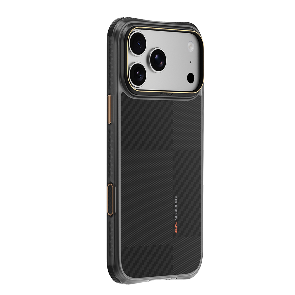 Apple iPhone 18 Pro Max Kılıf M-safe Şarj Özellikli Metal Kamera Çerçeveli Raptic Aramid Dual Karbon Fiber Mondrian Serisi Kapak - 2