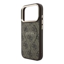 Apple iPhone 18 Pro Max Kılıf Guess Orjinal Lisanslı M-safe Şarj Özellikli Metal Kamera Çerçeveli C-Magnet 4G Desenli Yazı Logolu Kapak - 5