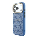 Apple iPhone 18 Pro Max Kılıf Guess Orjinal Lisanslı M-safe Şarj Özellikli Metal Kamera Çerçeveli C-Magnet 4G Desenli Yazı Logolu Kapak - 1