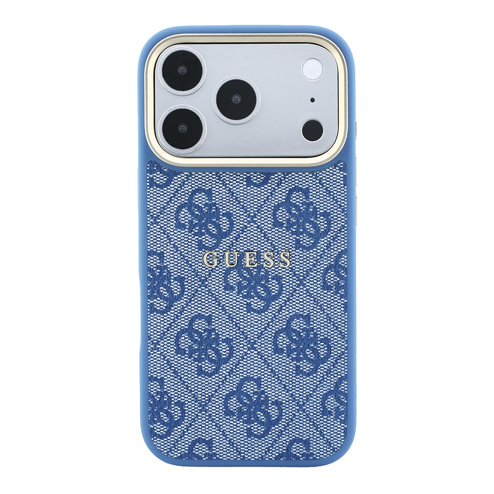 Apple iPhone 18 Pro Max Kılıf Guess Orjinal Lisanslı M-safe Şarj Özellikli Metal Kamera Çerçeveli C-Magnet 4G Desenli Yazı Logolu Kapak - 2