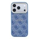 Apple iPhone 18 Pro Max Kılıf Guess Orjinal Lisanslı M-safe Şarj Özellikli Metal Kamera Çerçeveli C-Magnet 4G Desenli Yazı Logolu Kapak - 2