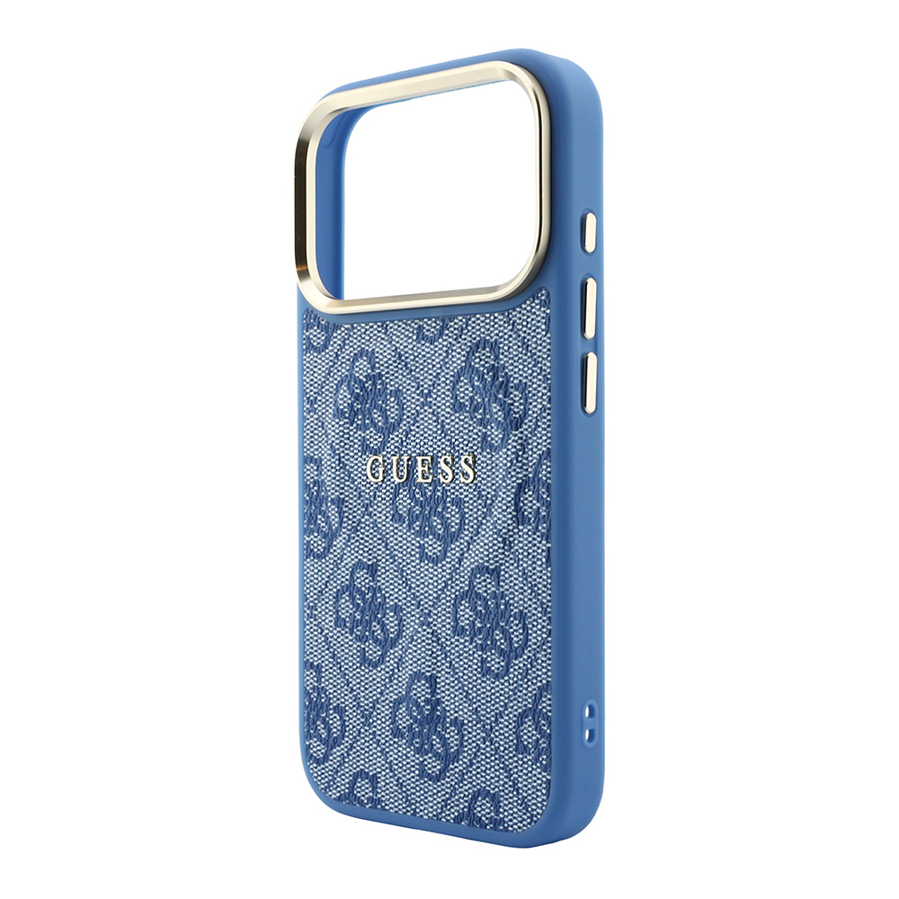 Apple iPhone 18 Pro Max Kılıf Guess Orjinal Lisanslı M-safe Şarj Özellikli Metal Kamera Çerçeveli C-Magnet 4G Desenli Yazı Logolu Kapak - 5