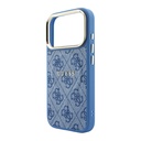 Apple iPhone 18 Pro Max Kılıf Guess Orjinal Lisanslı M-safe Şarj Özellikli Metal Kamera Çerçeveli C-Magnet 4G Desenli Yazı Logolu Kapak - 5