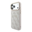 Apple iPhone 18 Pro Kılıf Guess Orjinal Lisanslı M-safe Şarj Özellikli Metal Kamera Çerçeveli C-Magnet 4G Desenli Yazı Logolu Kapak - 1