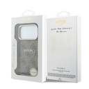 Apple iPhone 18 Pro Kılıf Guess Orjinal Lisanslı M-safe Şarj Özellikli Metal Kamera Çerçeveli C-Magnet 4G Desenli Yazı Logolu Kapak - 7