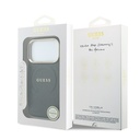 Apple iPhone 18 Pro Max Kılıf Guess Orjinal Lisanslı M-safe Şarj Özellikli Sıcak Baskılı Yazı Logolu C-Magnet PU Deri Peony Kapak - 7