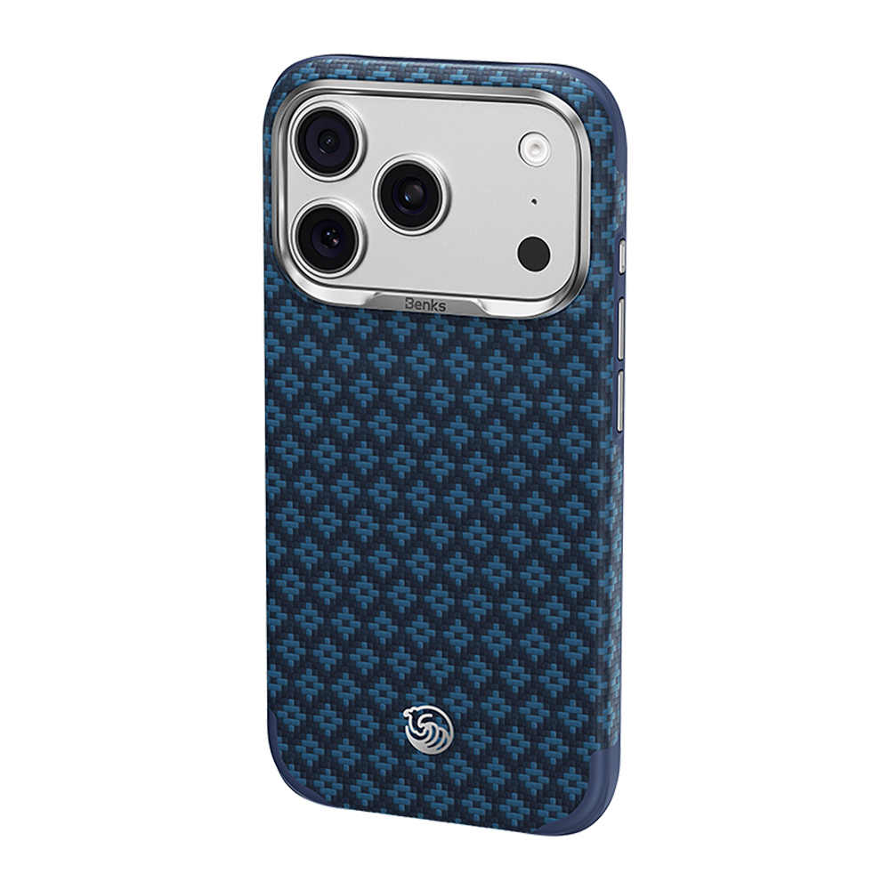 Apple iPhone 18 Pro Max Kılıf M-Safe Şarj Özellikli Yükseltilmiş Kamera Çerçeveli Benks ArmorGrid ArmorEdge X9 Serisi Kevlar Karbon Kapak - 1