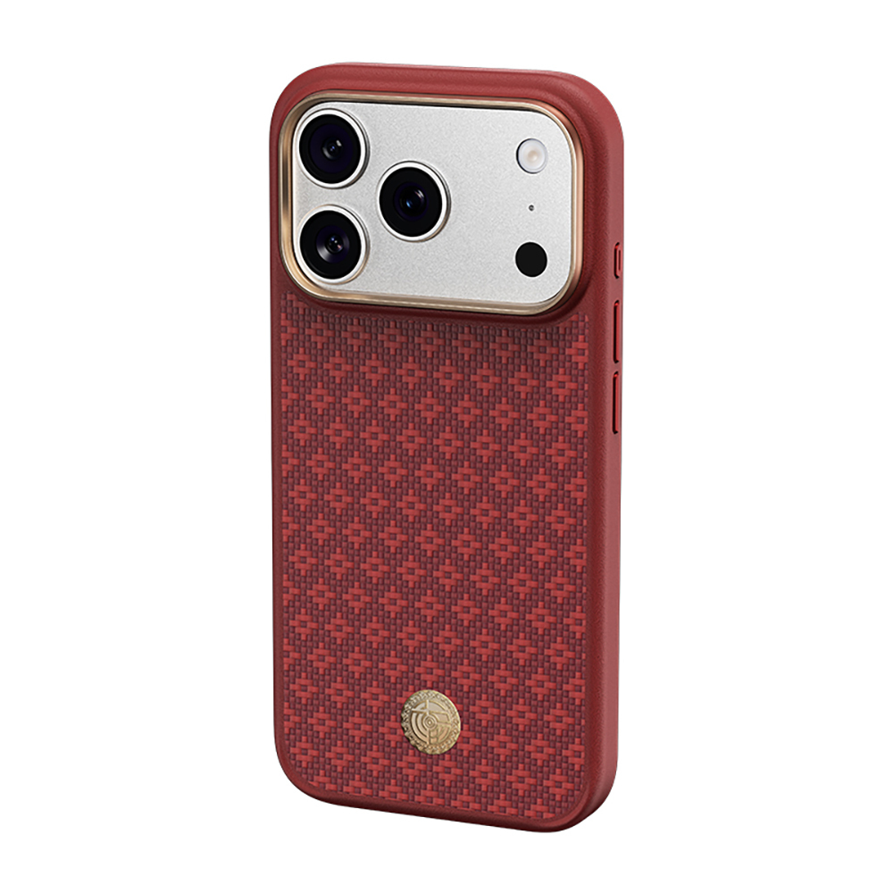 Apple iPhone 18 Pro Kılıf M-Safe Şarj Özellikli Yükseltilmiş Kamera Çerçeveli Benks ArmorPro ArmorGrid Serisi Kevlar Karbon Kapak - 1