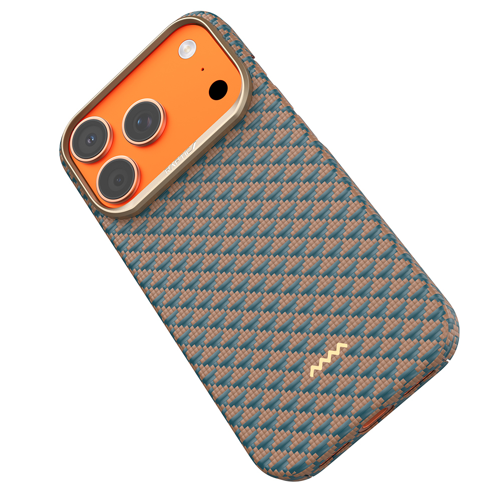 Apple iPhone 18 Pro Kılıf M-safe Şarj Özellikli Raptic Aramid Skin Origin Serisi Karbon Kapak - 6
