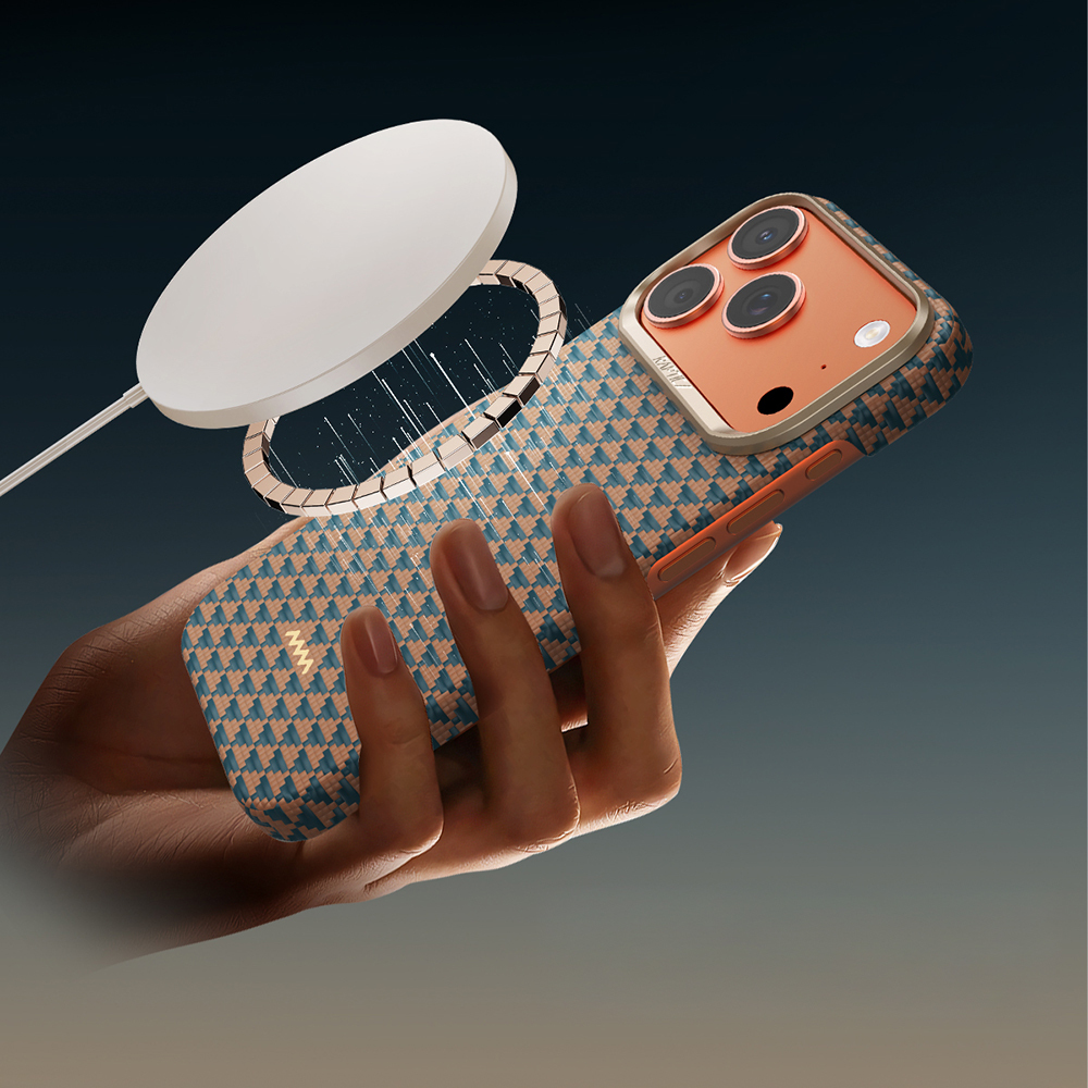 Apple iPhone 18 Pro Kılıf M-safe Şarj Özellikli Raptic Aramid Skin Origin Serisi Karbon Kapak - 9