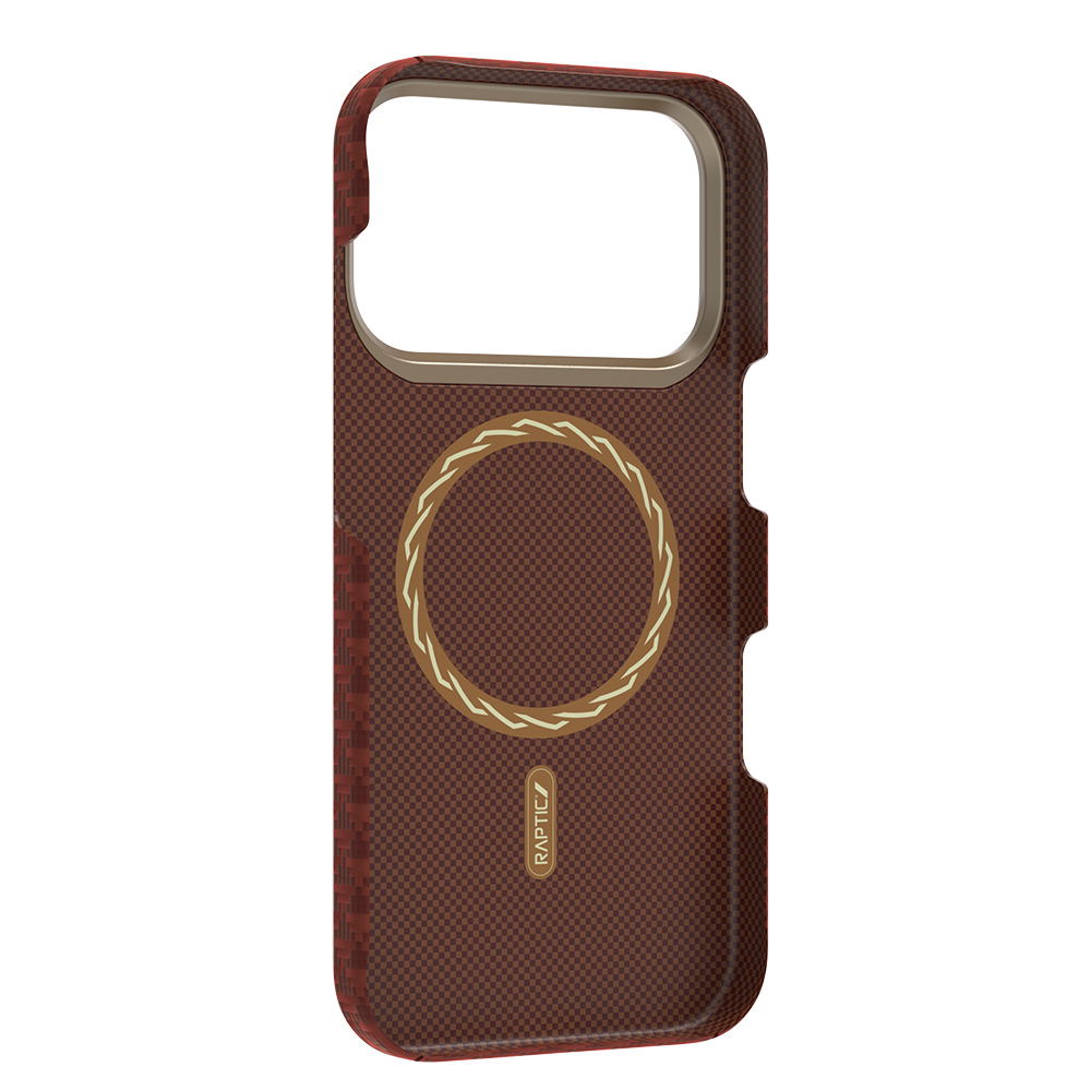 Apple iPhone 18 Pro Kılıf M-safe Şarj Özellikli Raptic Aramid Skin Origin Serisi Karbon Kapak - 12