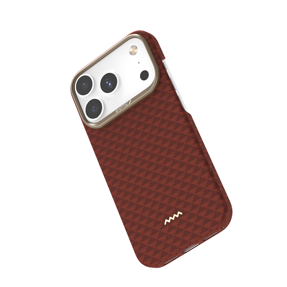 Apple iPhone 18 Pro Kılıf M-safe Şarj Özellikli Raptic Aramid Skin Origin Serisi Karbon Kapak - 21