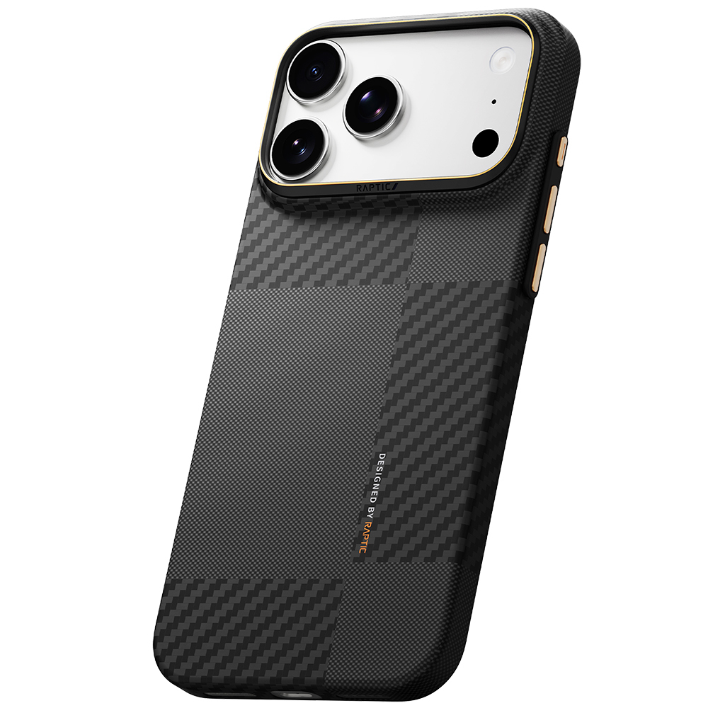 Apple iPhone 18 Pro Kılıf M-safe Şarj Özellikli 600D Metal Kamera Çerçeveli Raptic Aramid Karbon Fiber Geotik Serisi Kapak - 1