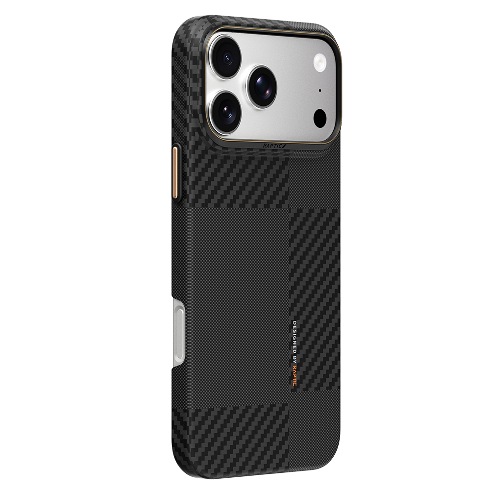 Apple iPhone 18 Pro Kılıf M-safe Şarj Özellikli 600D Metal Kamera Çerçeveli Raptic Aramid Karbon Fiber Geotik Serisi Kapak - 2