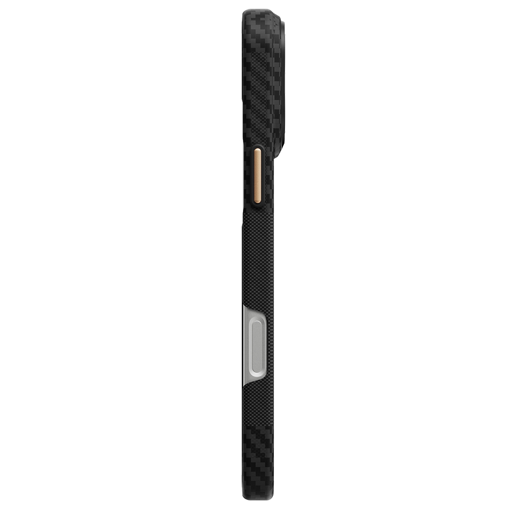 Apple iPhone 18 Pro Kılıf M-safe Şarj Özellikli 600D Metal Kamera Çerçeveli Raptic Aramid Karbon Fiber Geotik Serisi Kapak - 3