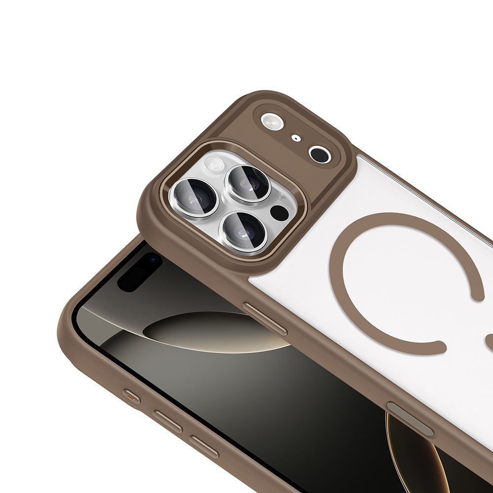Apple iPhone 17 Pro Uyumlu Kılıf Wireless Şarj Özellikli Zore Krom M-safe Silikon Kapak - 10