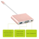Benks U20 Type-C to 3 in 1 Adaptör (Usb 3.0+VGA+Type-C) - 5