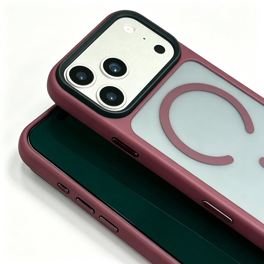Apple iPhone 17 Pro Uyumlu Kılıf Mat Arka Yüzey Wireless Şarj Özellikli Zore Flet M-safe Kapak - 1
