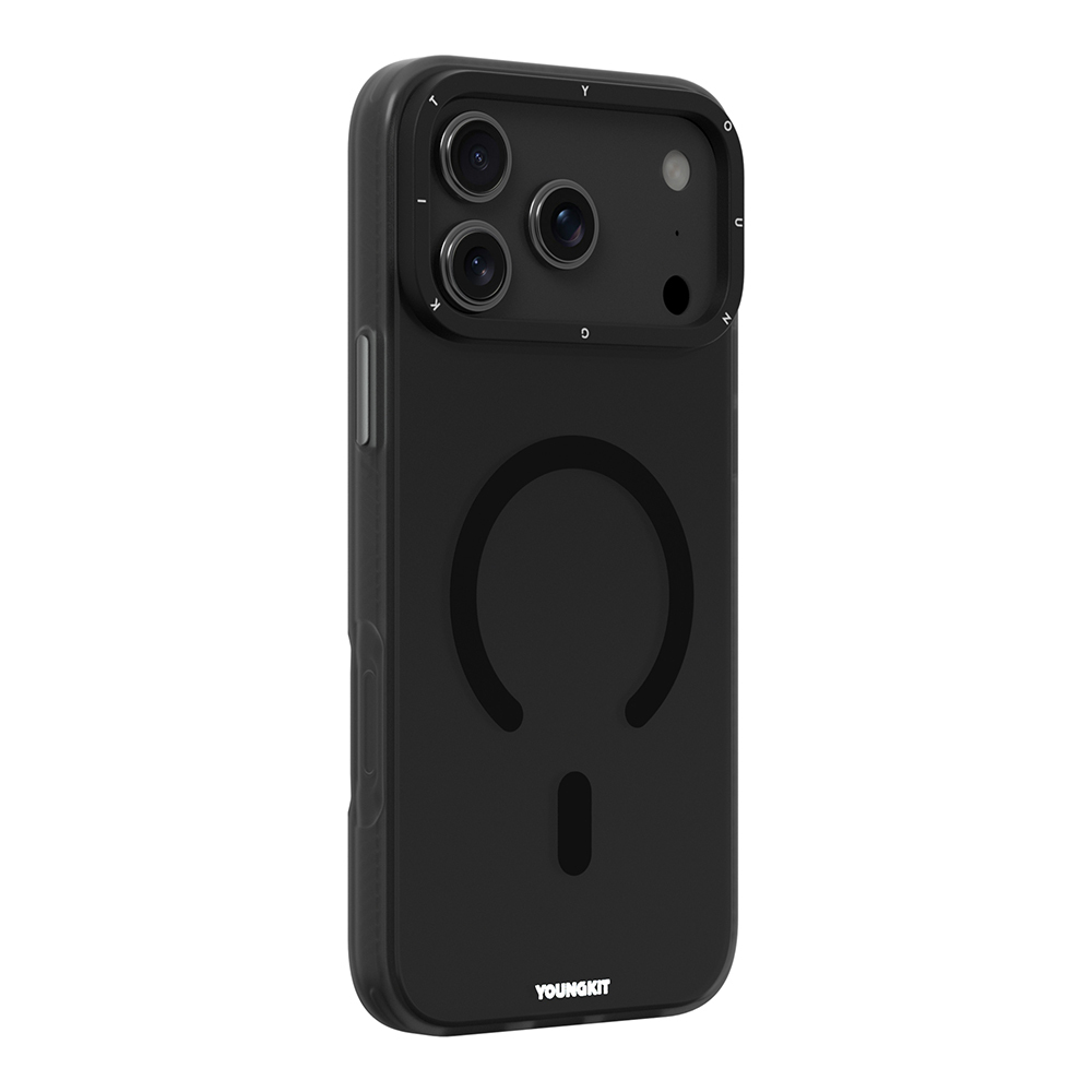 Apple iPhone 17 Pro Uyumlu Kılıf M-safe Şarj Özellikli Youngkit Hidden Sand Serisi Kapak - 3