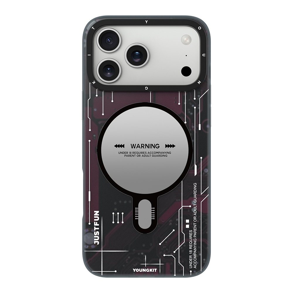 Apple iPhone 18 Pro Kılıf M-safe Şarj Özellikli Kamera Denetim Butonlu Youngkit Technology Serisi Kapak - 1