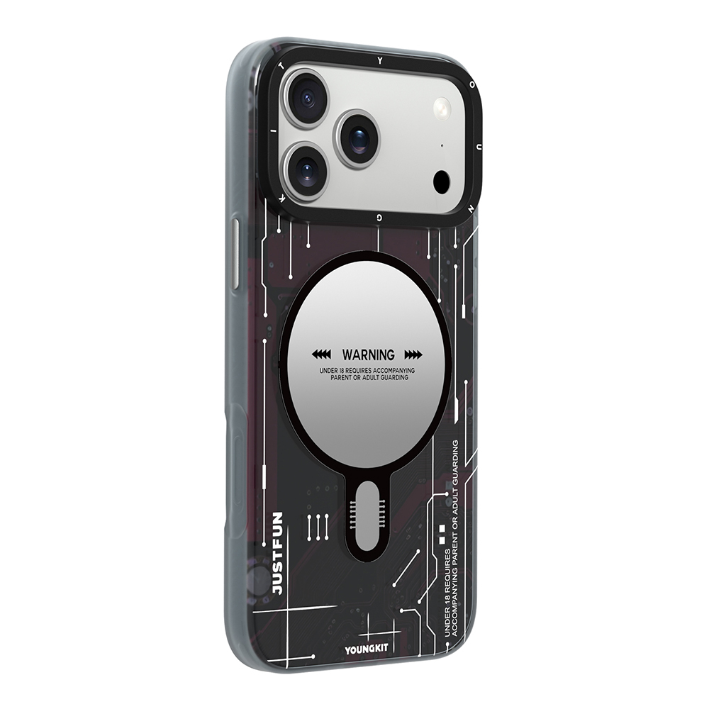 Apple iPhone 18 Pro Kılıf M-safe Şarj Özellikli Kamera Denetim Butonlu Youngkit Technology Serisi Kapak - 2