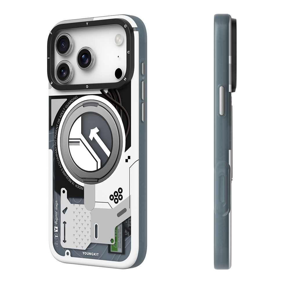 Apple iPhone 17 Pro Uyumlu Kılıf M-safe Şarj Özellikli Youngkit Starship Serisi Kapak - 3