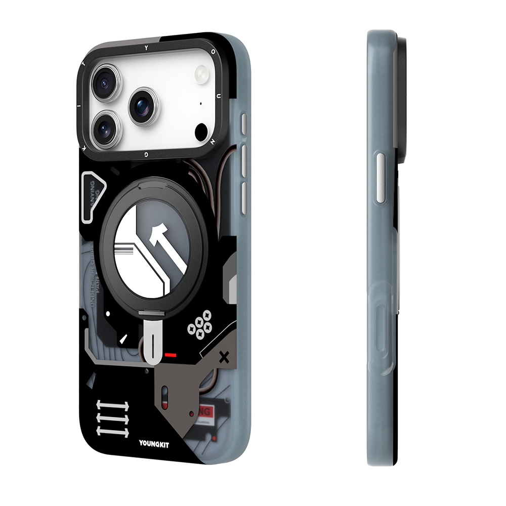 Apple iPhone 17 Pro Uyumlu Kılıf M-safe Şarj Özellikli Youngkit Starship Serisi Kapak - 4