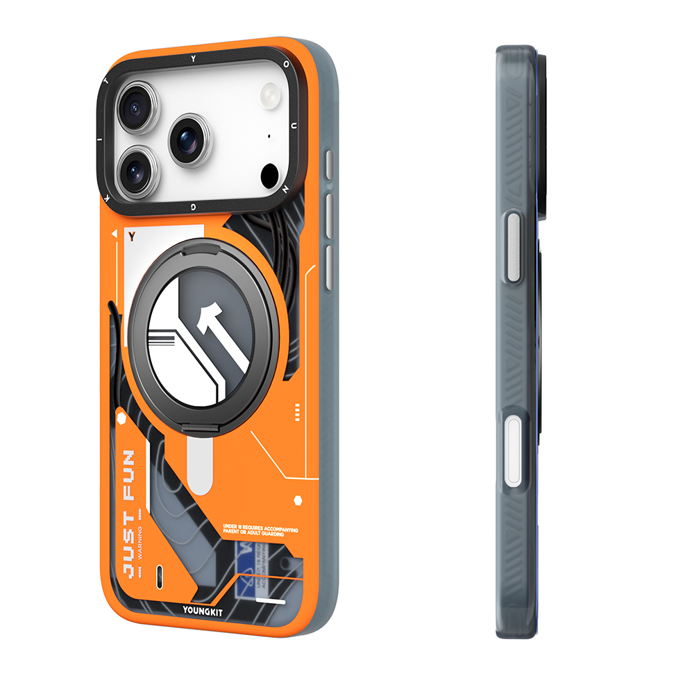 Apple iPhone 17 Pro Uyumlu Kılıf M-safe Şarj Özellikli Youngkit Starship Serisi Kapak - 5