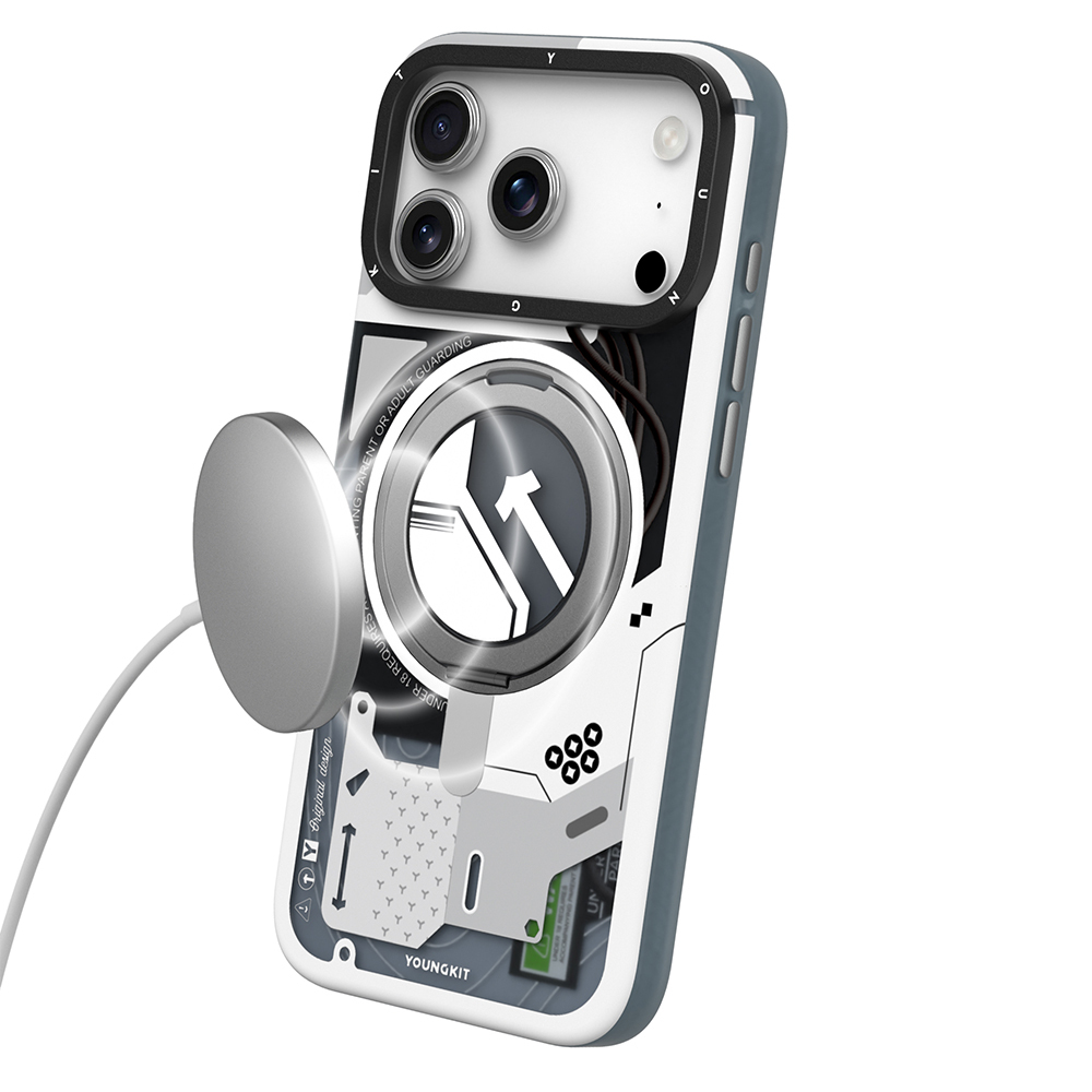 Apple iPhone 17 Pro Uyumlu Kılıf M-safe Şarj Özellikli Youngkit Starship Serisi Kapak - 9