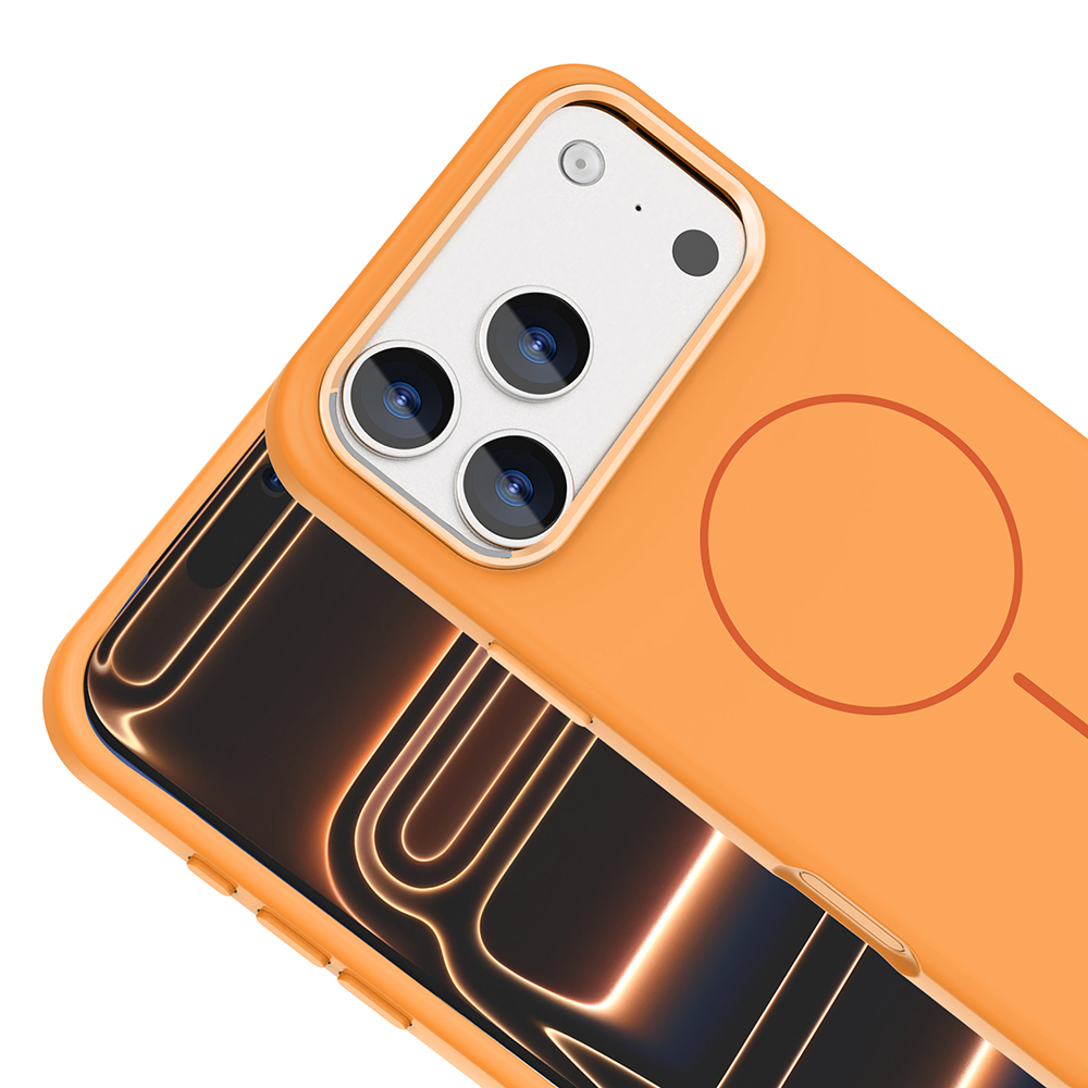Apple iPhone 17 Pro Uyumlu Kılıf M-Safe Şarj Özellikli Metal Kamera Çerçeveli Zore Edi Silikon Kapak - 8