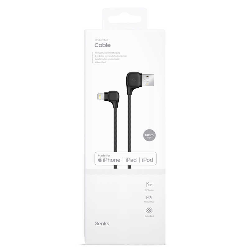 Benks M12 MFI Lightning Kablo 1.2M - 6